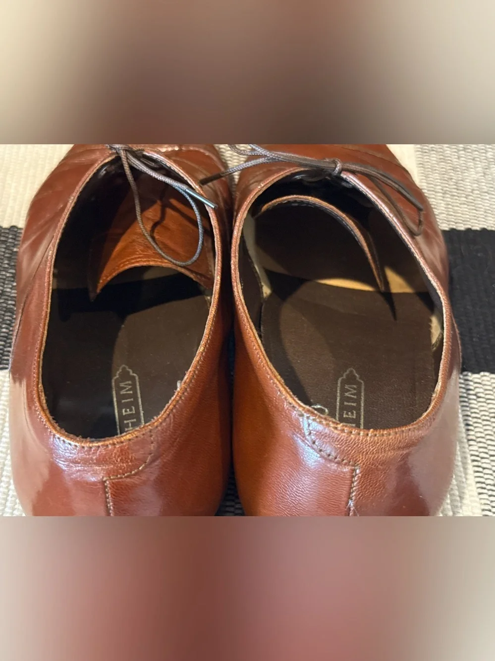 Florsheim Brown Leather Cap-Toe Oxfords